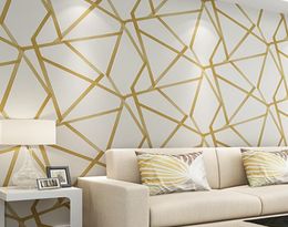 3D Fashion Geometric Wall Paper Modern Design Silver Stripe Pattern Grey Wallpaper Roll Bedroom Living Room Home Decoration14953221294523