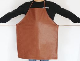 Leather apron waterproof and oilproof adult men039s work waistband ladies kitchen household el overalls smock7812765