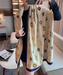 Women cashmere scarf Shawl High quality Fashion Classic scarves luxury muffler Letter pattern wool Landscape animal Print Pashmina1916863