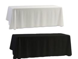 Whole White Black Table Cloth Table Cover for Banquet Wedding Party Decor 145x145cm2245153