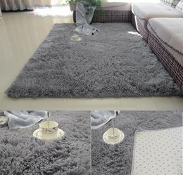 Super Soft Silk Wool Rug Indoor Modern Shag Area Rug Silky Rugs Bedroom Floor Mat Baby Nursery Children Carpet3634172