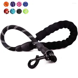 Dog Collars Pet Leash Reflective Strong 60CM Long With Comfortable Padded Handle Heavy Duty Training Durable Nylon Rope Leashes