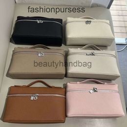 Loro Piano LP LorosPianasl Lp19 Handbags Bags Designer bag Crossbody Luxury Genuine Leather Lunch Box Bag Womens Same Style Litchi Pattern U2PO