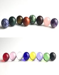 New 20mm Quartz Terp Slurper Marble Carb Cap Insert with 16 Colours Ball Beads Caps Natural Marbles for Quartz Smoking Banger Nail2944765