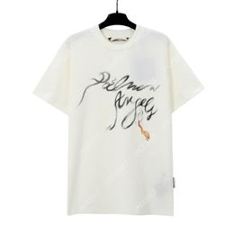 Palm PA Tops Smoke Logo Summer Loose Luxe Tees Unisex Couple T Shirts Retro Streetwear Oversized T-shirt Angels 2276 NXR