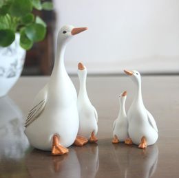 Garden Decoration Simulation Mother and Son Duck Courtyard Decorative Ornaments Resin Crafts Crossborder Products Cute backyard3529959
