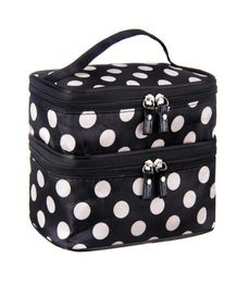 New large capacity cosmetic bag Korean makeup bag dot women handbag portable storage canvas big travel bag5457222