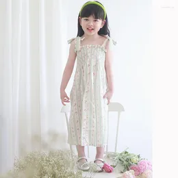 Girl Dresses Clothing Summer Girls Floral Dress Sling Ruffles Bohemian Beach Princess Toddler Cosy Cotton Smocked