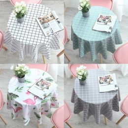 Table Cloth Round Tablecloth Waterproof And Oil-proof No-wash Anti-scalding Small Household Pvc Tableclo