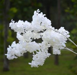 Silk Gypsophila Artificial Flowers for Decoration Home Plastic Stem Bride Wedding Bouquet Mariage Cherry Blossom Fake Flower DIY Z6266147