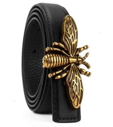 belt designer Belts women039s Bronze little bee brand leather head layer decorative thin female20299632871333