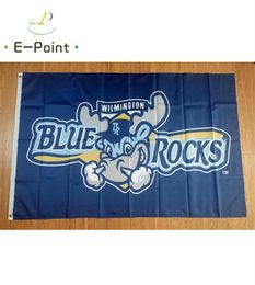 MiLB Wilmington Blue Rocks Flag 3 5ft 90cm 150cm Polyester Banner decoration flying home garden Festive gifts242z3218915