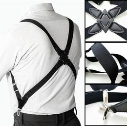 Mens Suspenders Adjustable Braces X Shape Elastic Strap Side Clip over Adult Suspensorio Trousers Apparel Accessories 2205262687232