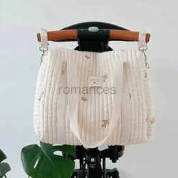 Diaper Bags Baby Bag Stroller Nappy Organiser Quilted Embroidered Mommy Kids Accessories Changing Storage or Mom d240430