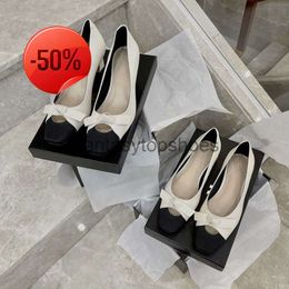 The Row Coco TR shoes designer Leather Bow Single Shoes Womens Flat Heels French Simple and Comfortable Work Shoes 727J