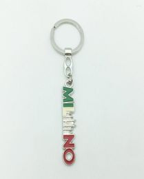 Keychains Fashion Tourist Souvenir Metal Bag Decoration Gift Key Chains Alloy Milano Letters Keyring Fancy Keychain Premium6871236