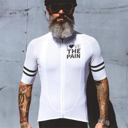 Racing Jackets Love The Pain Men Jersey Cycling Road Bicycle Breathable Shirt Summer Jacket Bike Gear Tops Short Sleeve