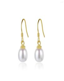 Stud Earrings Ear Hook Pearl Style Glam Fashion Good Jewerly For Women 2022 Gift In 925 Sterling Silver Super Deal3972009