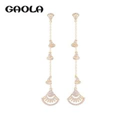 Dangle Chandelier GAOLA Design Fan Zirconia CZ Silver Colour Earring Luxury Jewellery For Woman GLE6956Y9455130
