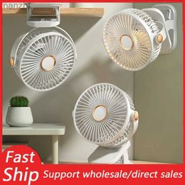 Electric Fans Portable Fan Air Conditioner USB Electric Fan LED Night Light High Wind Charging Wireless Handheld Outdoor Home FanWX