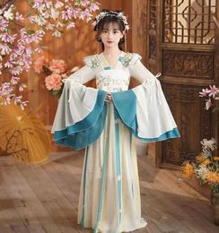 Ethnic Clothing Ancient Halloween Costumes Hanfu for Kids Girls Princess Chinese Traditional Dress Children Elegant Tang Dynasty Dance Wear