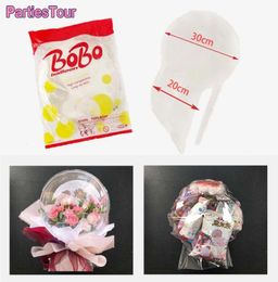 Party Decoration 30inch Large Wide Neck BOBO Balloon Transparent Bubble Gift Ballon Birthday Decor Wedding Engagement Creative Bag2116984