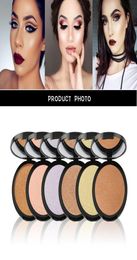 Whole No logo 6 Colours Face powder Beauty Makeup Cosmetics Highlighter Pressed Powder Face contour full coverage waterproof fo9477200