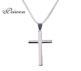 Pendant Necklaces Jesus Necklace For Men Women Stainless Steel Box Chains Crucifix Silver Colour Lucky Prayer Jewellery Gift4492722