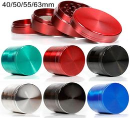 Pepper Grinders Herb Metal Ginder 40mm 50mm 55mm 63mm 4 Layer Tobacco Tool for Smoking 6 Colors Zinc Alloy CNC Teeth Colorful Tool3938227