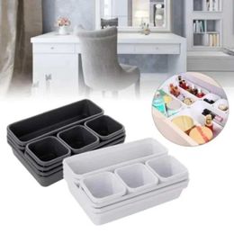 Cosmetic Organiser Home Accessories Station 8-piece Womens Bathroom Drawer Dust proof Makeup Kitchen Storage Box Q240429