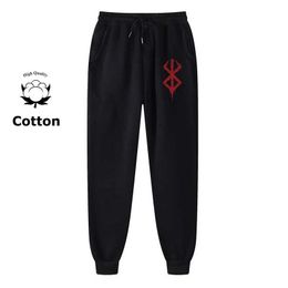 Men's Pants Leisure and comfortable cotton blend sports pants suitable for men and women active exercise joggers fashion anime graphic printed pants TrousersL2405