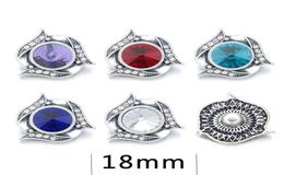 Flower w171 Crystal 3D 18mm 20mm Metal Snap Button For Bracelet Necklace Interchangeable Jewelry Women Accessorie Findings3100485