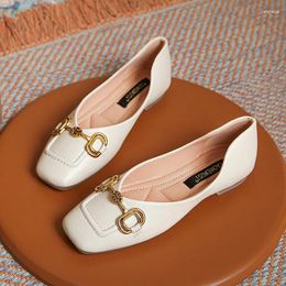 Casual Shoes 2024 Spring Simple Design Ladies Flat Soft Women Square Toe Vintage Female Boat Retro Leisure GIrls