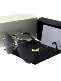 Sunglasses Men Polarised Driving Glasses UV400 Brand Designer Mercede 743 Pilot Sunglasses Metal Rimless Retro gafas sol hombre T29103970