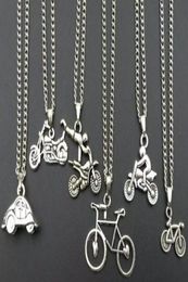 Pendant Necklaces Mixed Style Bicycle Motorcycle Necklace Statement Jewellery Woman Mens Charms Gift9498857