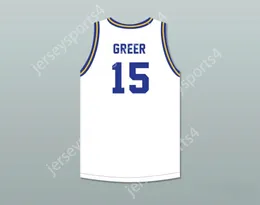 CUSTOM Mens Youth/Kids HAL GREER 15 FREDERICK DOUGLASS JUNIOR AND SENIOR HIGH SCHOOL TIGERS WHITE BASKETBALL JERSEY 2 TOP Stitched S-6XL