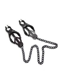 Japanese Clover Style Metal Nipple Clamps Bondage Gear Nipple Clips Massager Stimulator Sex Toys For Female Breast Sex Products1232035