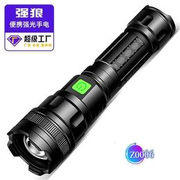 Charging Flashlight Outdoor Strong Tactical Flashlights Torches Telescopic Zoom Mini Outdoor USB Charging L2 Aluminium Alloy Strong Light Flashlight 547562 2XEH