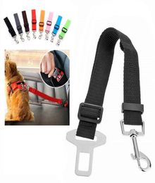 Dog Harness Adjustable Car Safety Pet Seat Belt Accessories Restraint Seat Lead Leash Travel Clip For Cats Dogs9180042