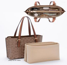 Storage Bags Felt Cloth Insert Bag For MOLLIE TOTE Womens Luxury Organiser Makeup Handbag Linner Travel Inner 1 Pair8014519