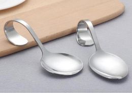 el and Restaurant Use Stainless Steel Canape Serving Spoon Shiny Polish Stainless Steel Sea Food Serving Spoon with Bendy Hand1120147