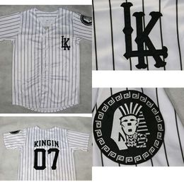 Jam LA LAST KINGS KINGIN BASEBALL JERSEY Double Ed White Shipping High Quality Baseball Jerseys