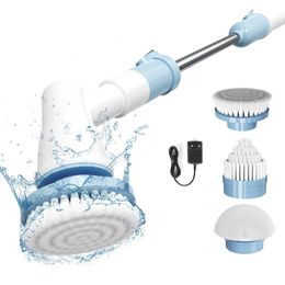 Cleaning Brushes Electric Spin Scrubber Brush With Handle Power Scrubbers For Bathroom 231123 Drop Delivery Dhxmj