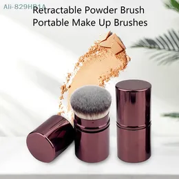 Makeup Brushes 1Pcs Retractable Kabuki Brush Foundation Powder Contour Portable Make Up