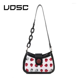 Shoulder Bags UOSC Handle Bag 2024 Fashion Print Totes Messenger Handbags Vintage Ladies Underarm Female Baguette Clutch