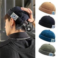 Men Docker Skullcap Retro Sailor Beanie Warm Bucket Cap Brimless Skullcap Bonnet Hip Hop Hat GC17261524663