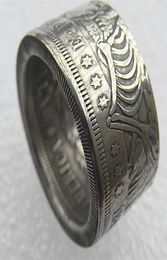 Coin Ring Handcraft Rings Vintage Handmade from US hobo Dollar Silver Plated US Size 8168446776