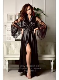 Sexy Plus Size Imitation Silk Nighthaw