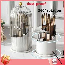 Cosmetic Organizer 360 rotary makeup brush holder desktop organizer cosmetics storage box lipstick eyeliner pen jewelry container Q240429