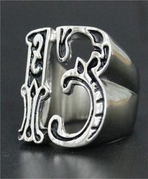 3pcslot New Design Number 13 Cool Ring 316L Stainless Steel Fashion Jewellery Band Party Biker Style Ring2074313